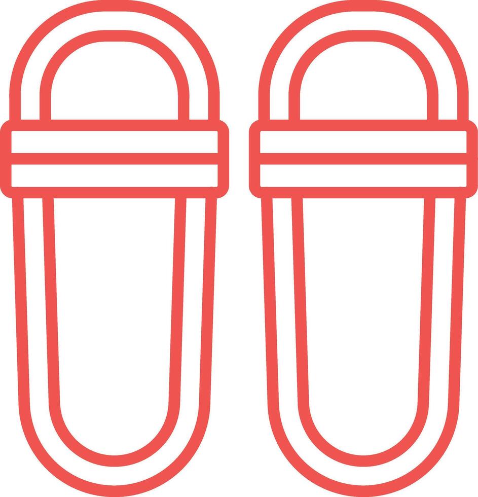 Slippers Outline Icon vector