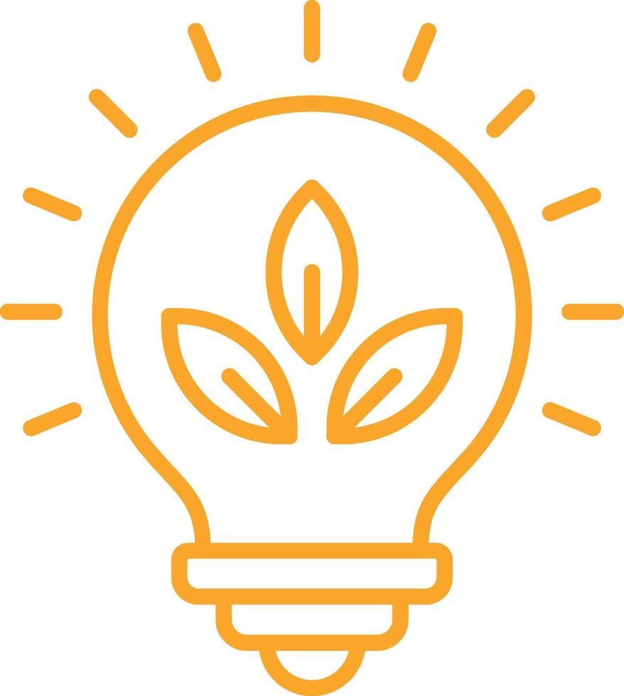 Green Energy Line Icon vector