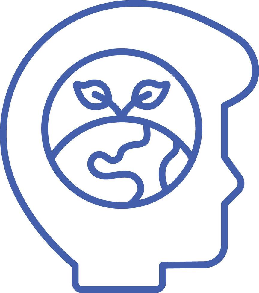 Think Eco Line Icon vector