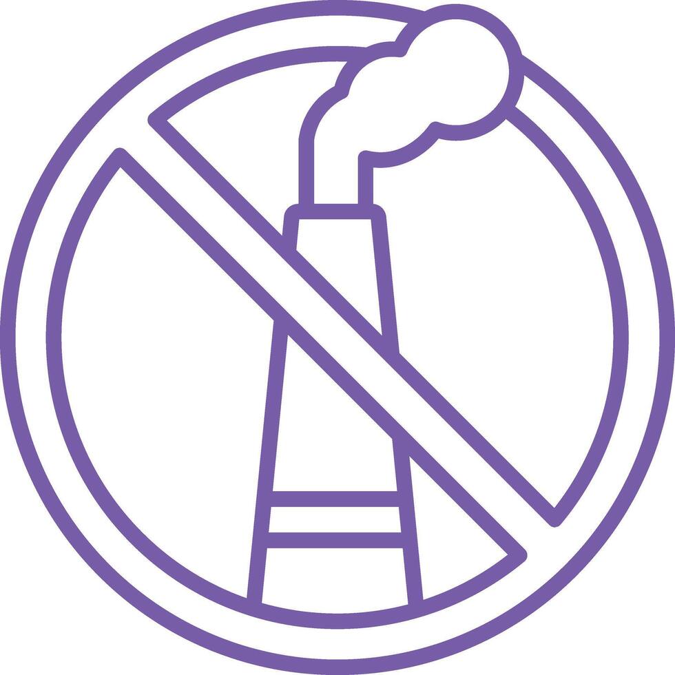 Zero Emission Line Icon vector
