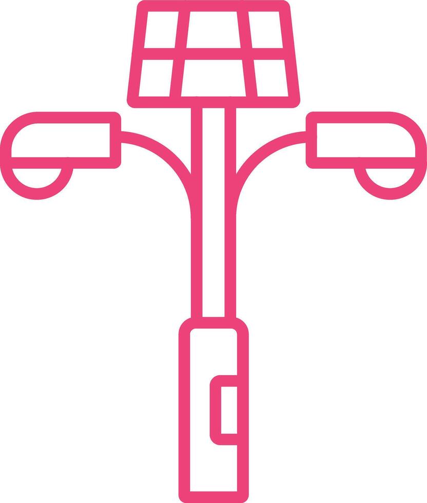 Street Light Line Icon vector
