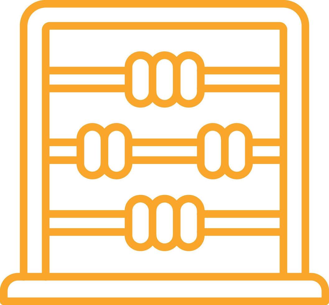 Abacus Outline Icon vector