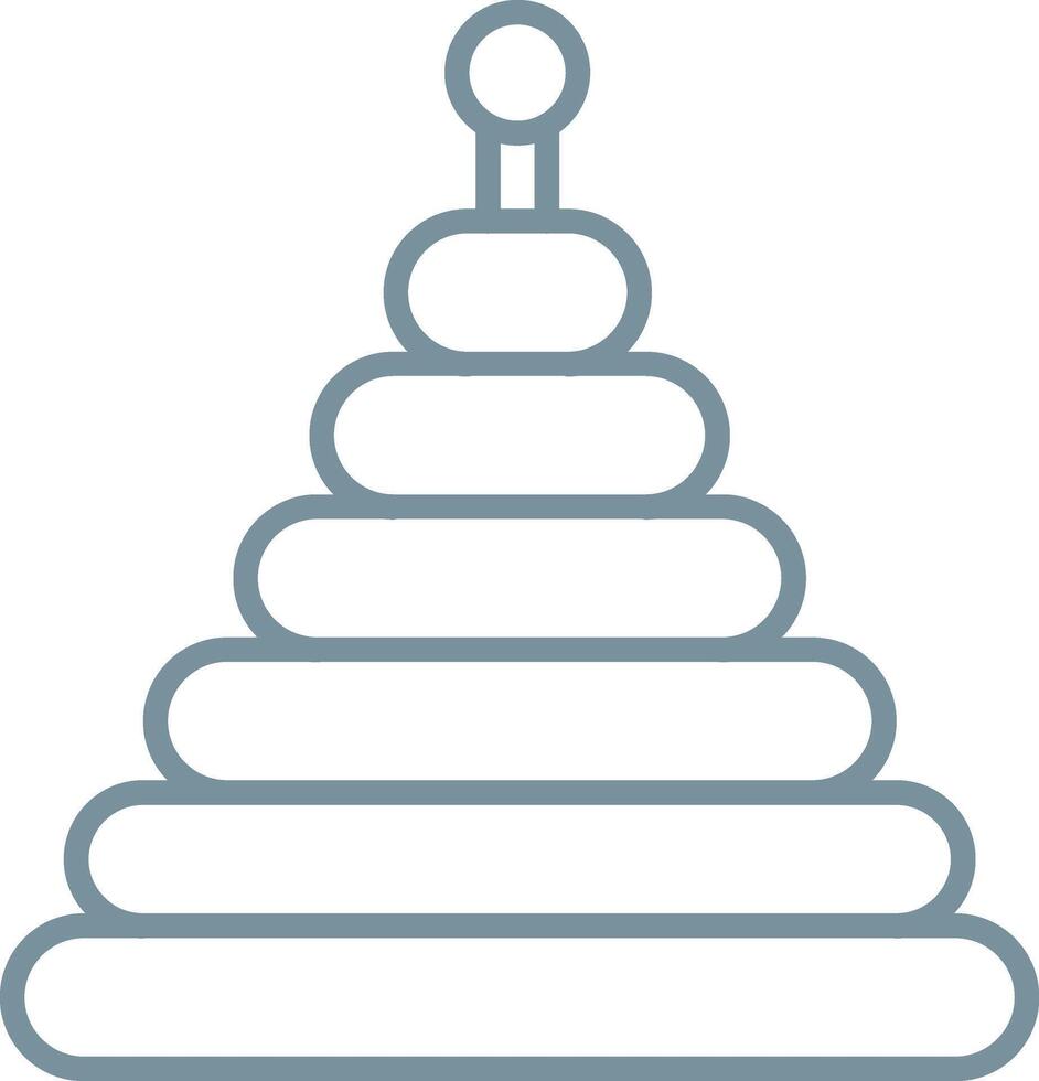 Pyramid Outline Icon vector