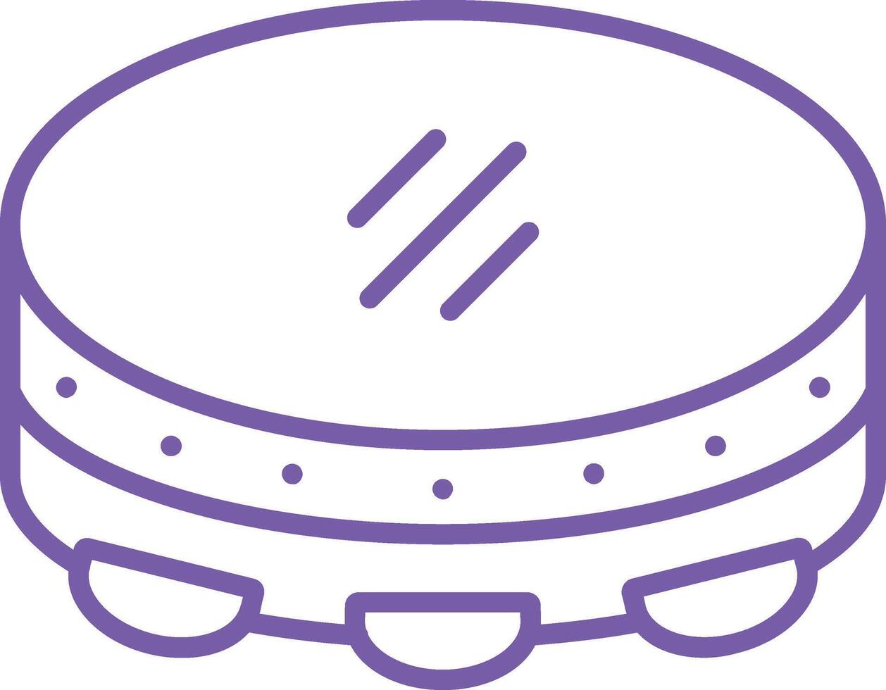 Tambourine Outline Icon vector