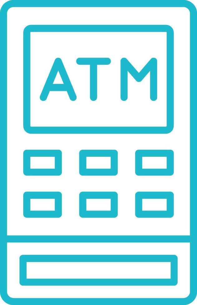 Atm Outline Icon vector