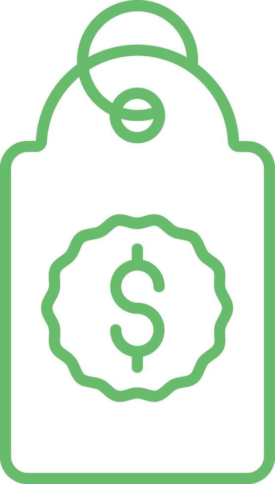 Price Tag Line Icon vector