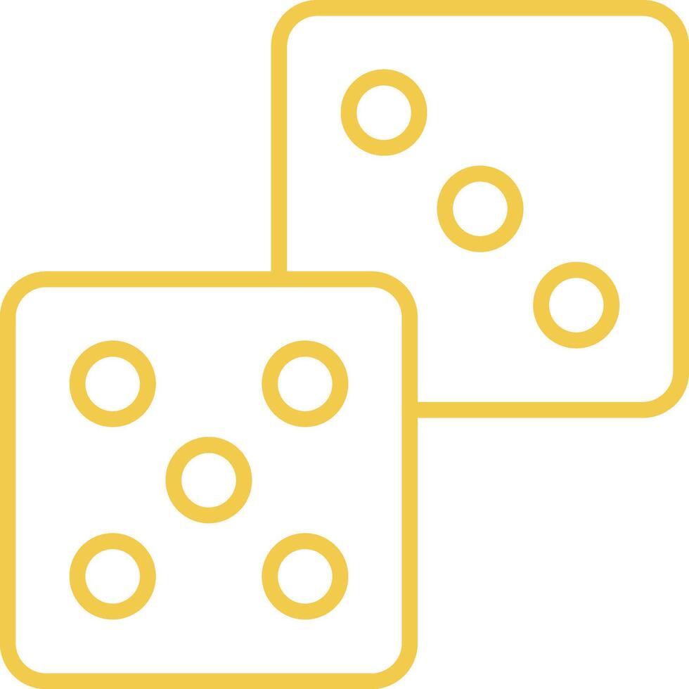 Dices Line Icon vector