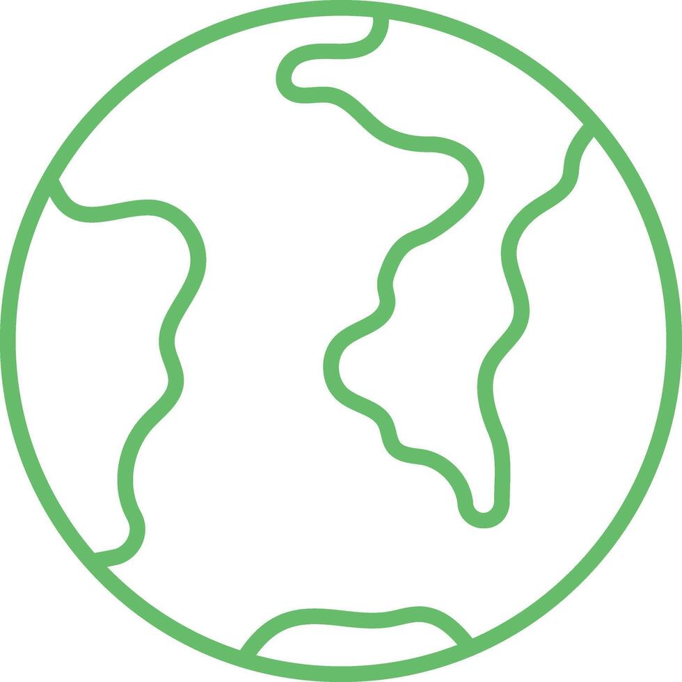 Earth Outline Icon vector