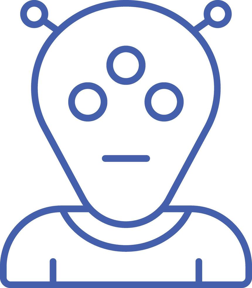 Alien Line Icon vector
