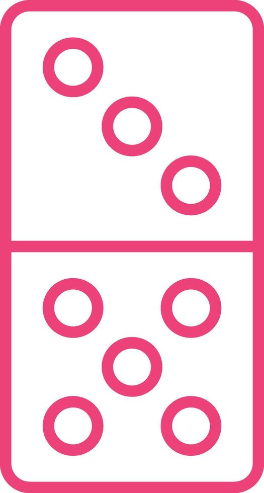 Domino Line Icon vector