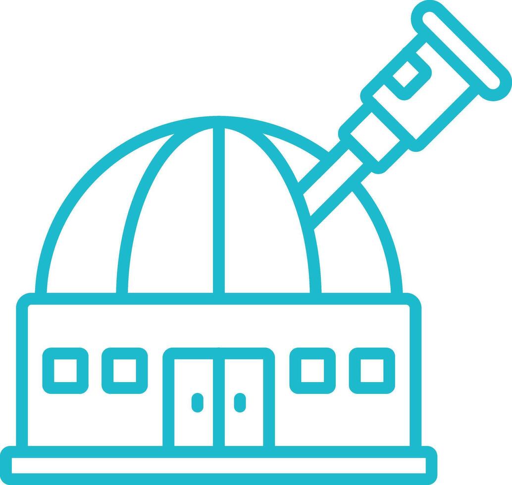 Observatory Line Icon vector