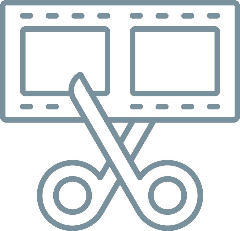Film Editing Line Icon vector