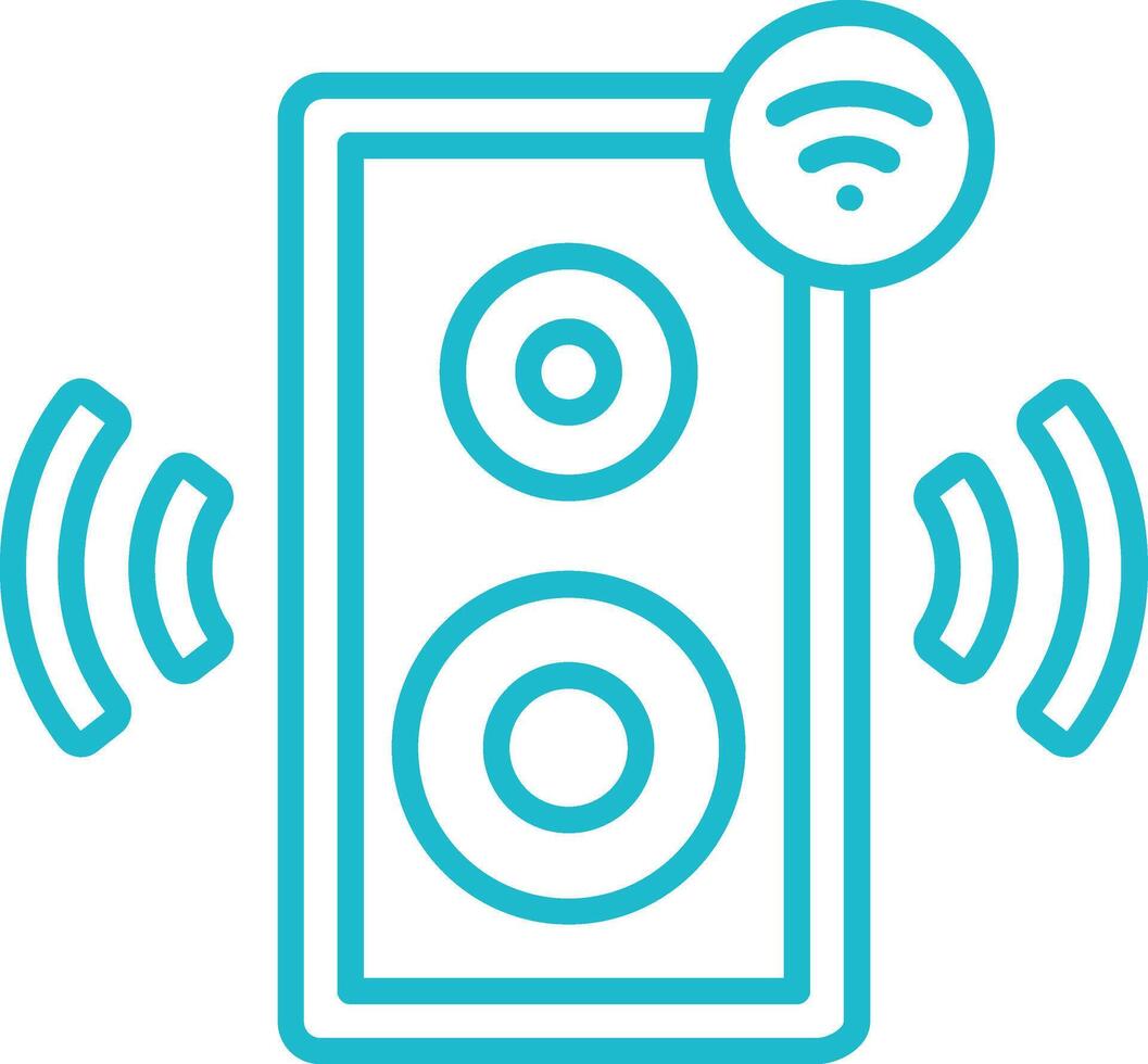 Smart Speaker Line Icon vector