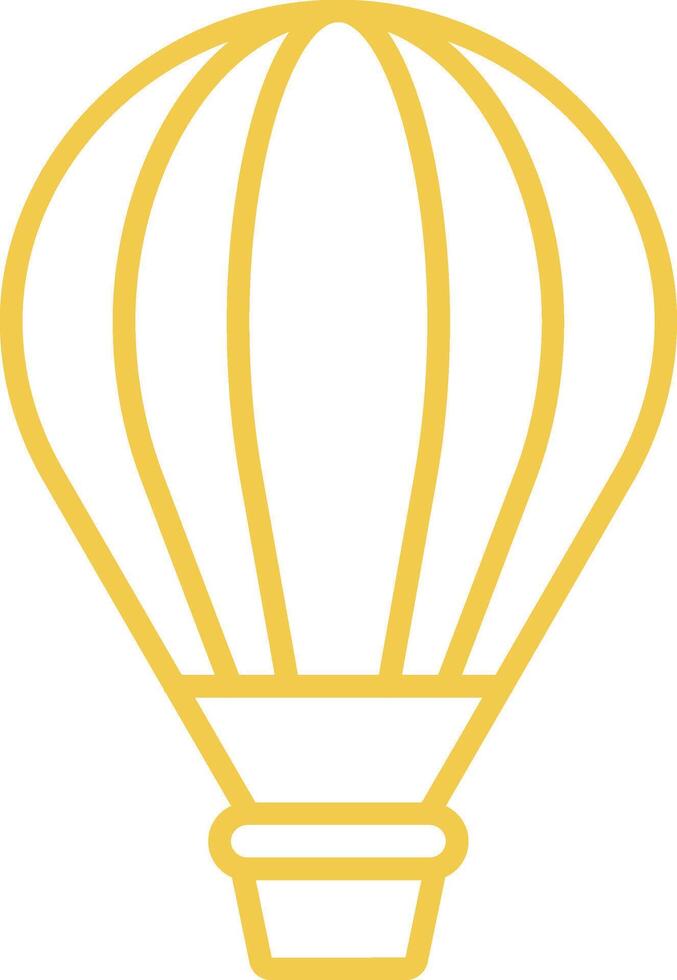 Hot Air Balloon Line Icon vector