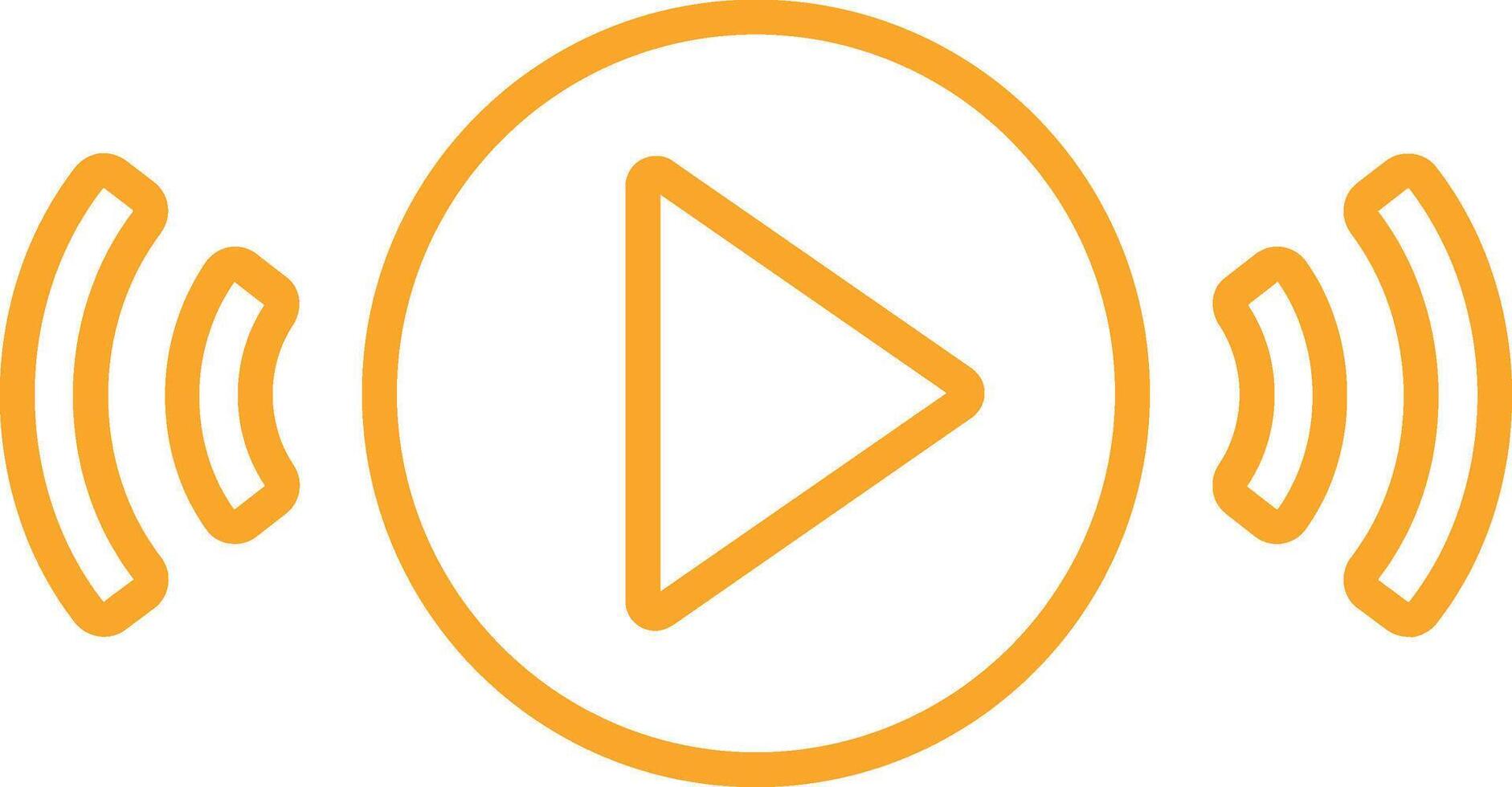 Play Button Line Icon vector