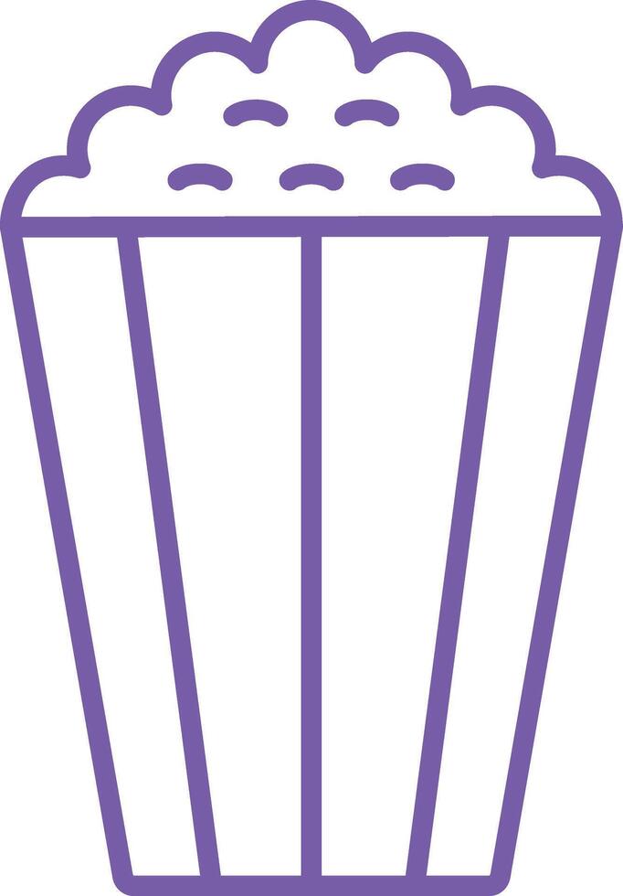 Popcorn Line Icon vector