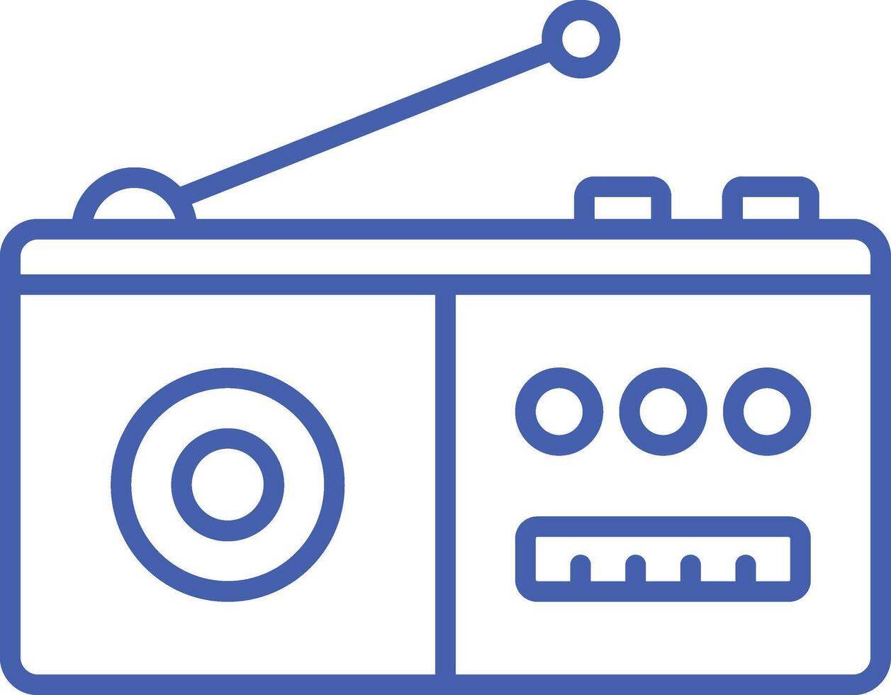 Radio Line Icon vector