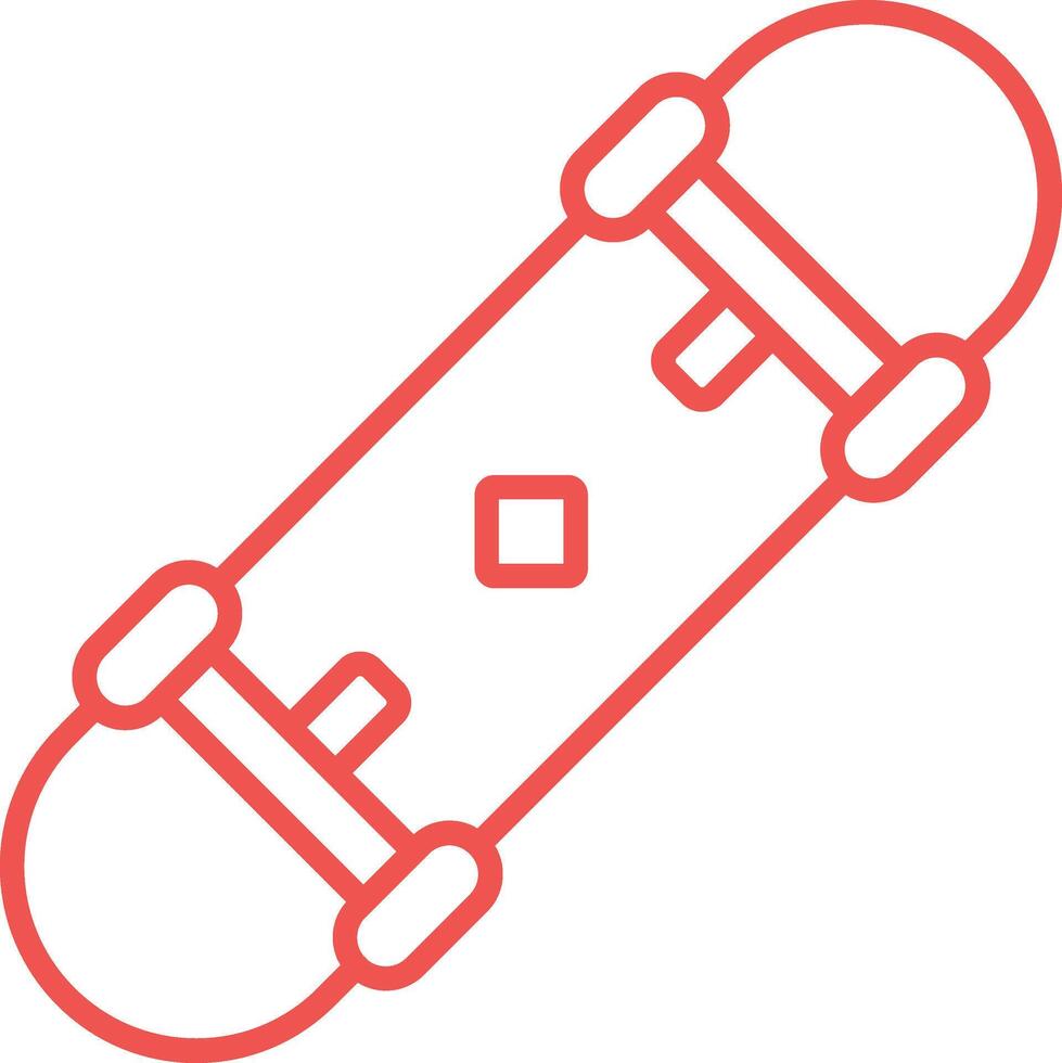Skateboard Line Icon vector