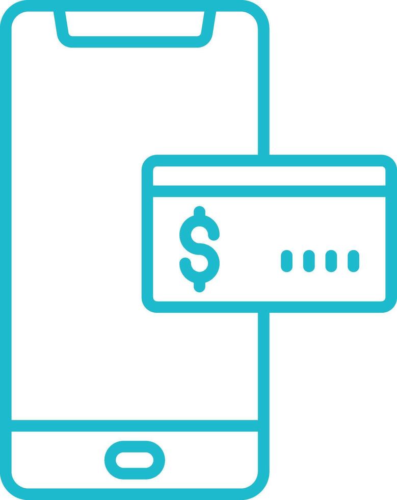 Outline Online Payment Icon vector