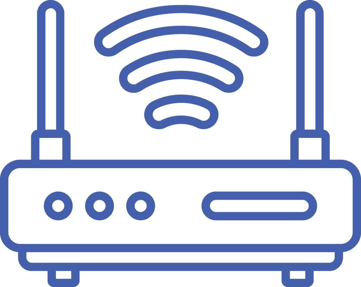 Router Outline Icon vector