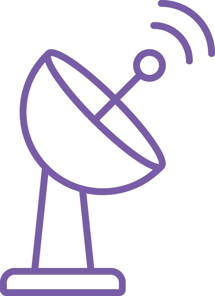 Satellite Dish Outline Icon vector