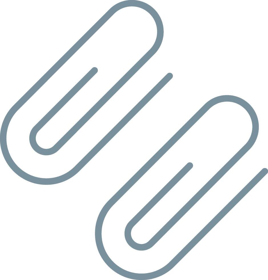 Paperclip Line Icon vector