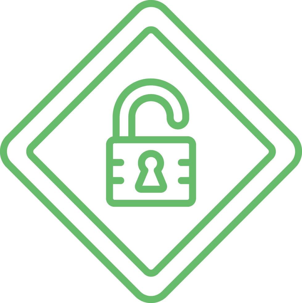 Unsecure Outline Icon vector