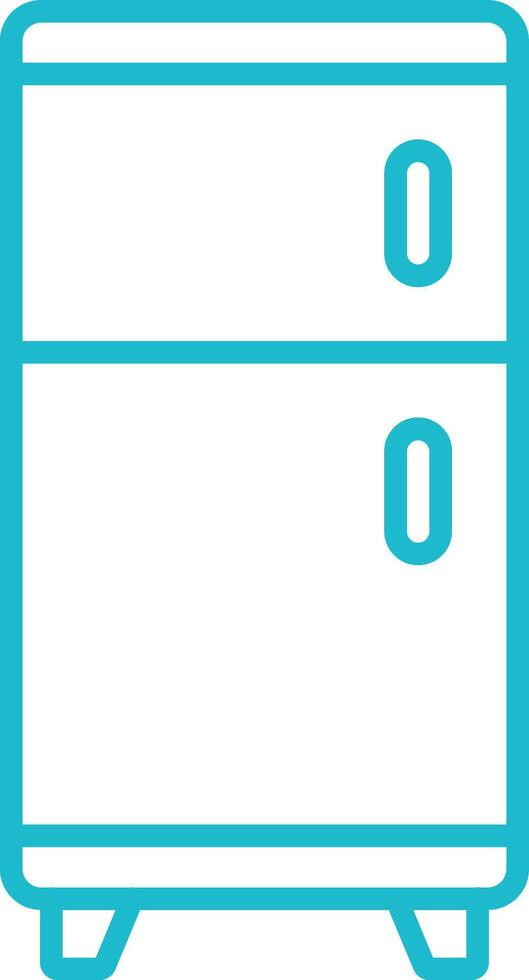 Refrigerator Outline Icon vector