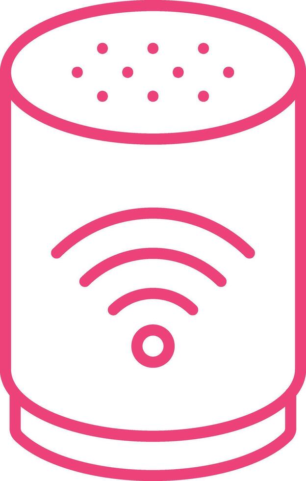 Smart Speaker Outline Icon vector
