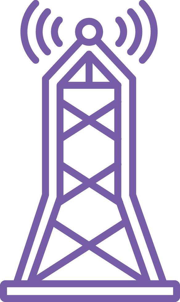 Outline Signal Tower Icon vector