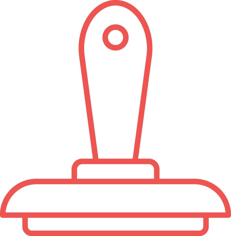 Stamp Outline Icon vector