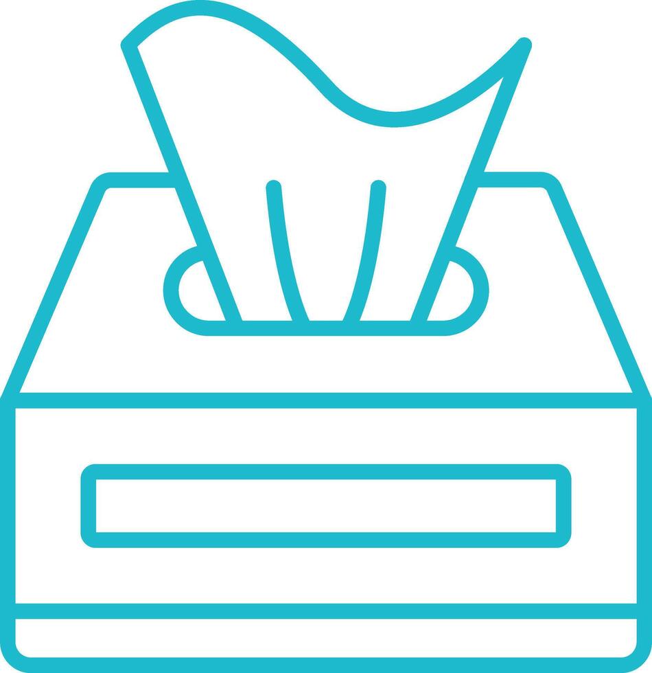 Tissue Box Outline Icon vector
