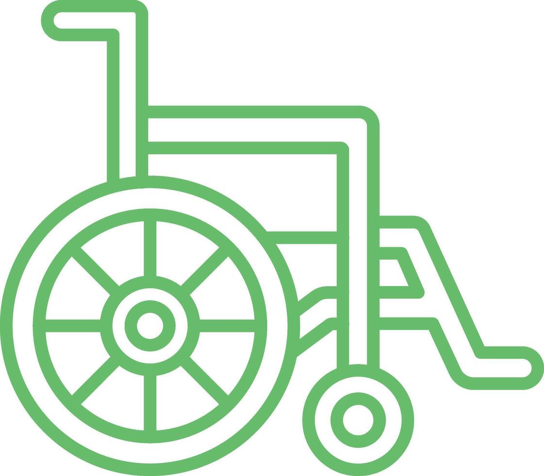 Wheel Chair Outline Icon vector