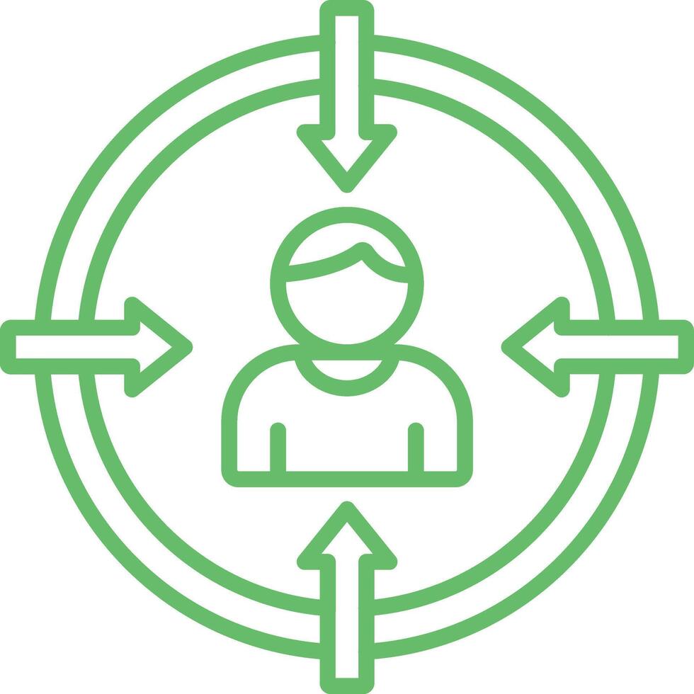 Target Audience Outline Icon vector