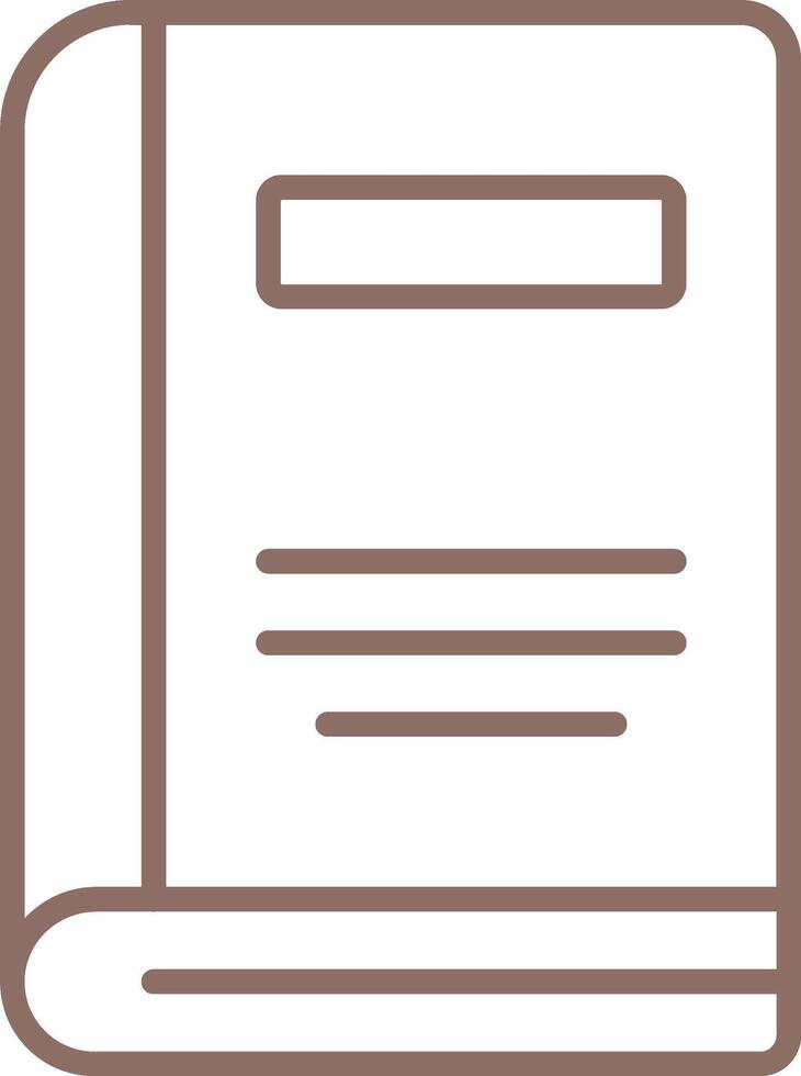 Outline Book Icon vector