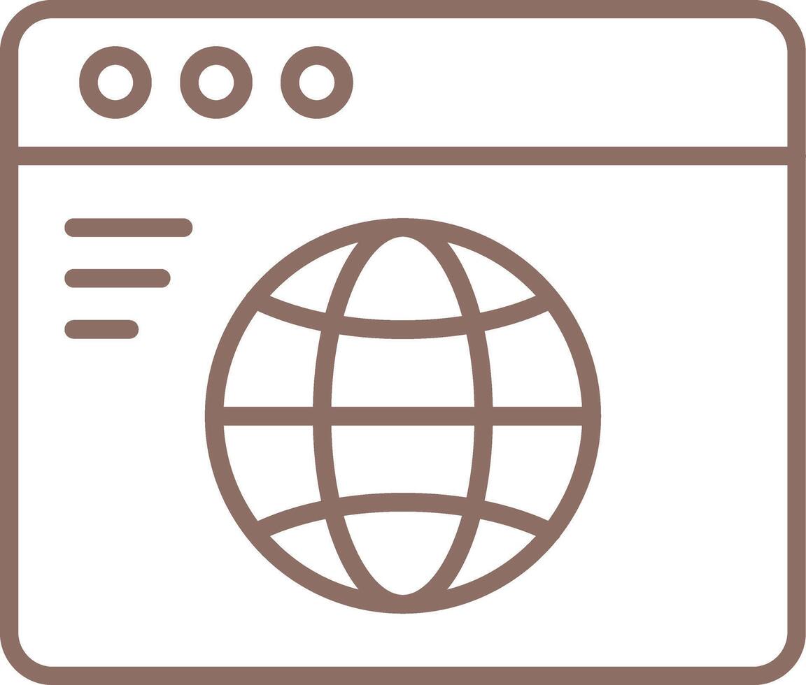 Outline Browser Icon vector