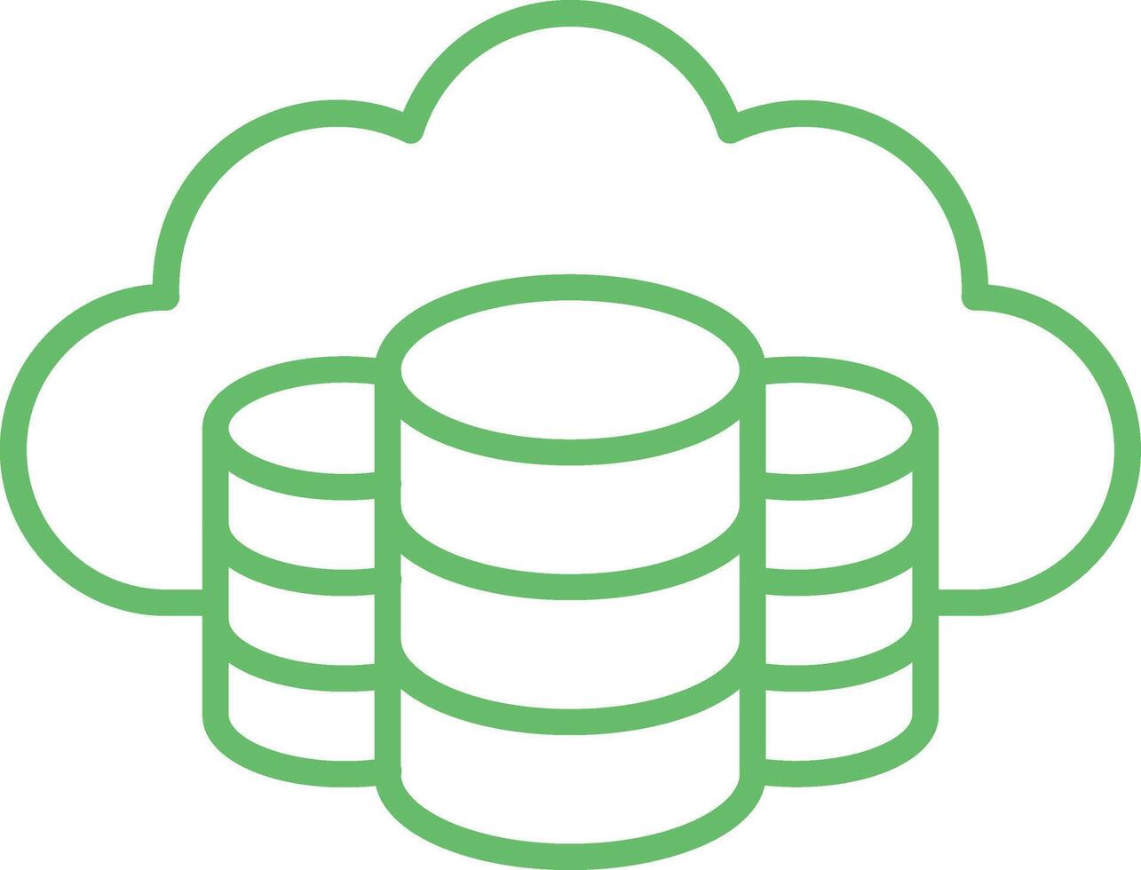 Cloud Storage Outline Icon vector