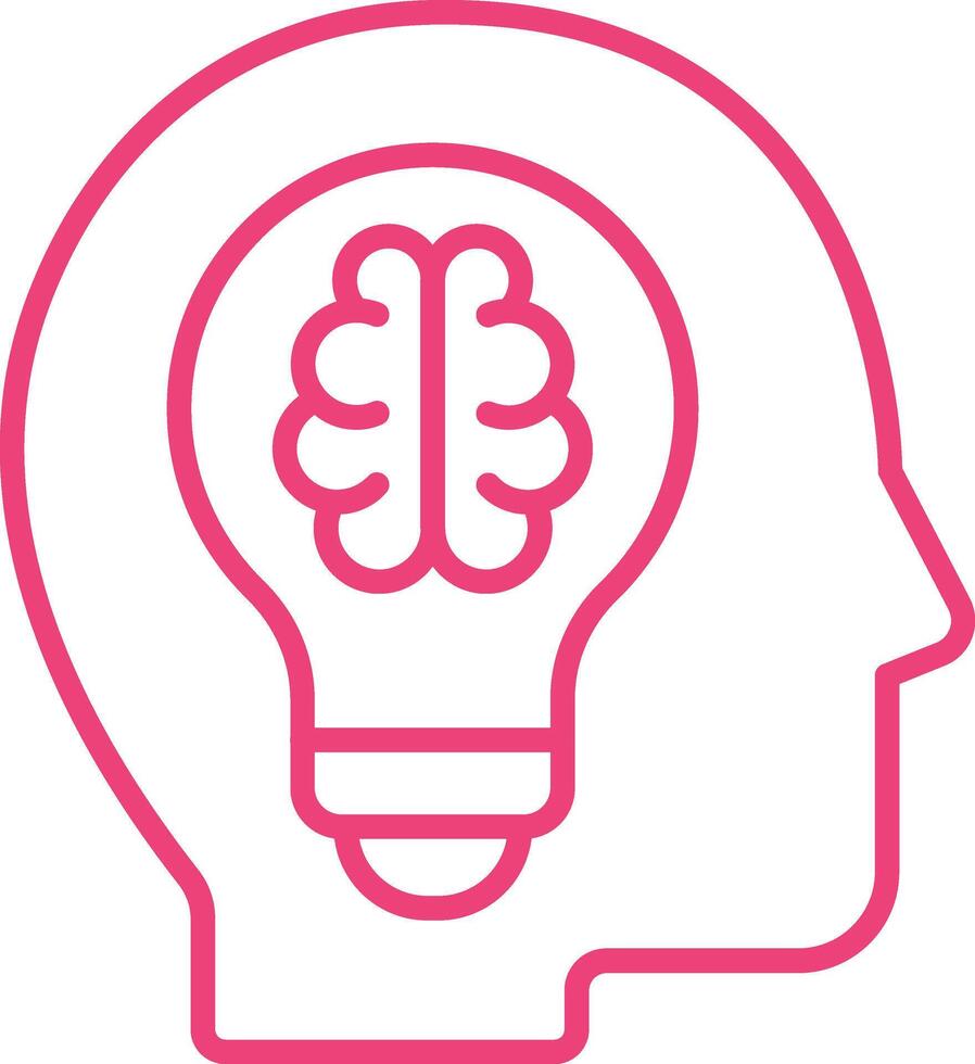Brainstorming Line Icon vector