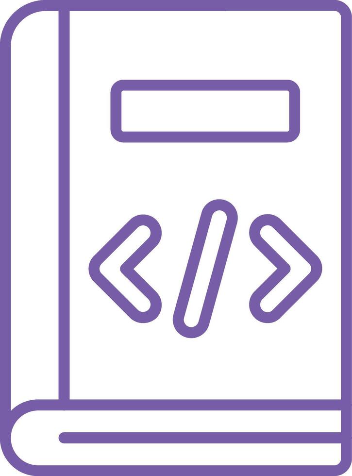 Coding Book Line Icon vector