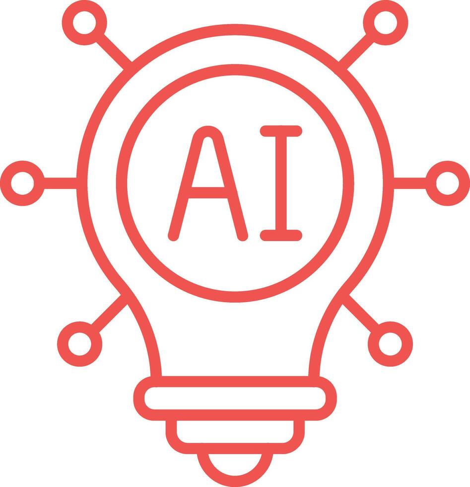 Artificial Intelligence Line Icon vector