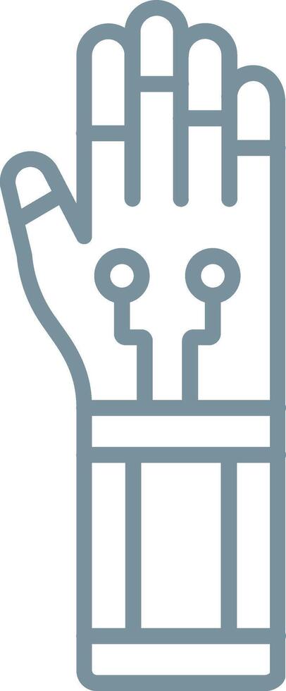 Bionic Arm Line Icon vector