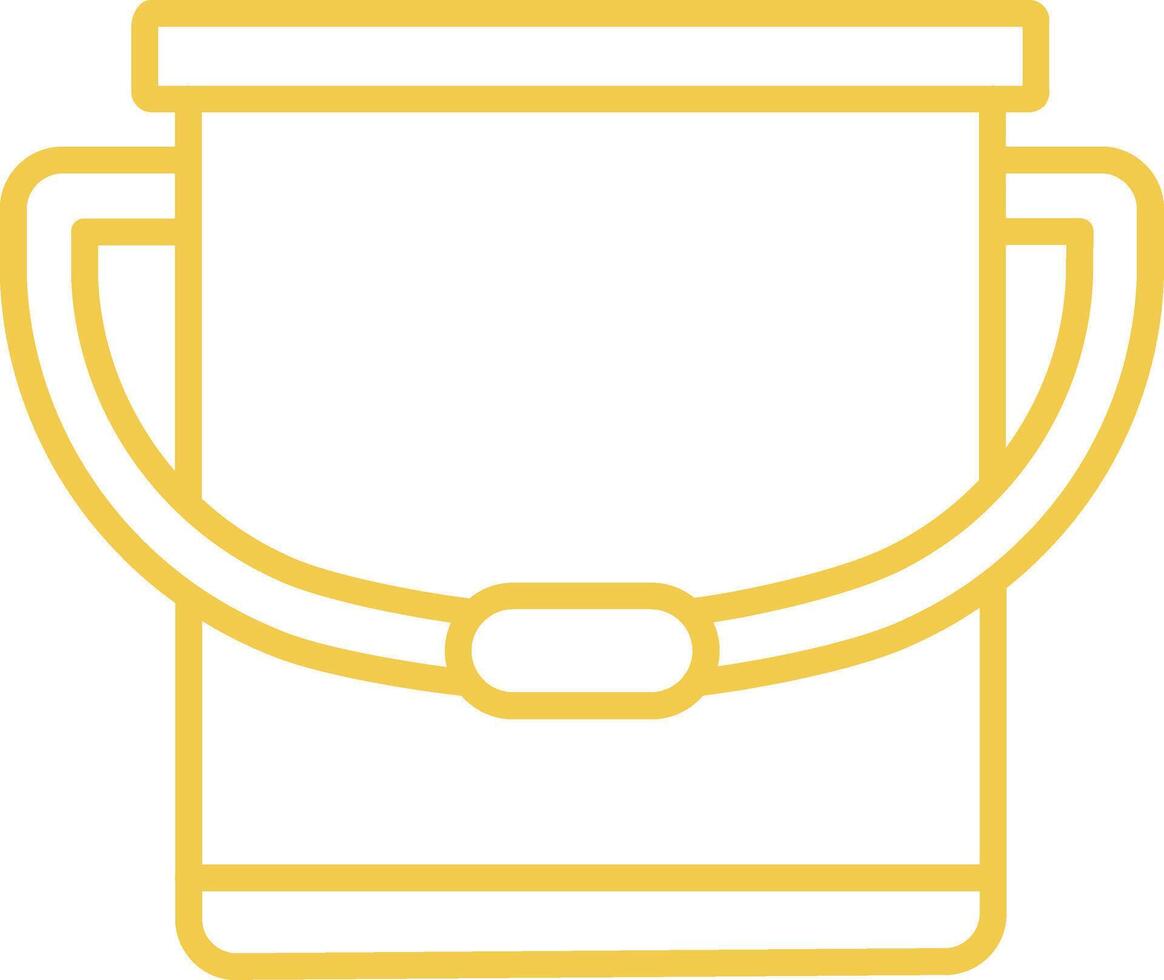 Water Bucket Outline Icon vector