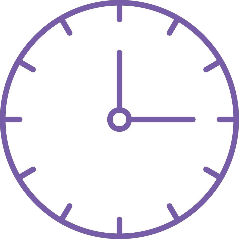 Outline Clock Icon vector