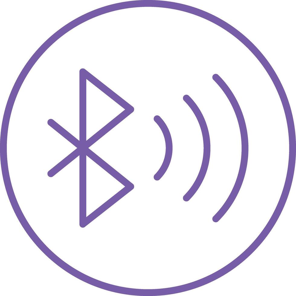 Bluetooth Outline Icon vector