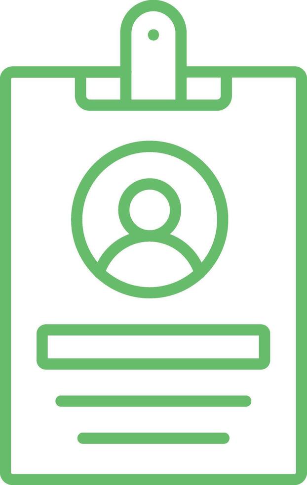 Line ID Card Icon vector