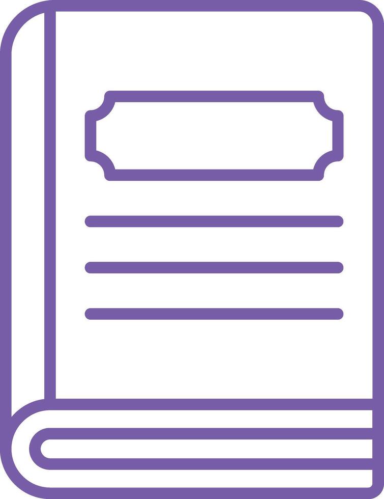 Line Book Icon vector