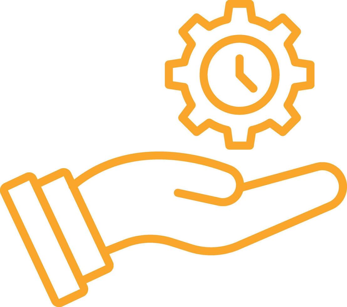 Outline Time Management Icon vector