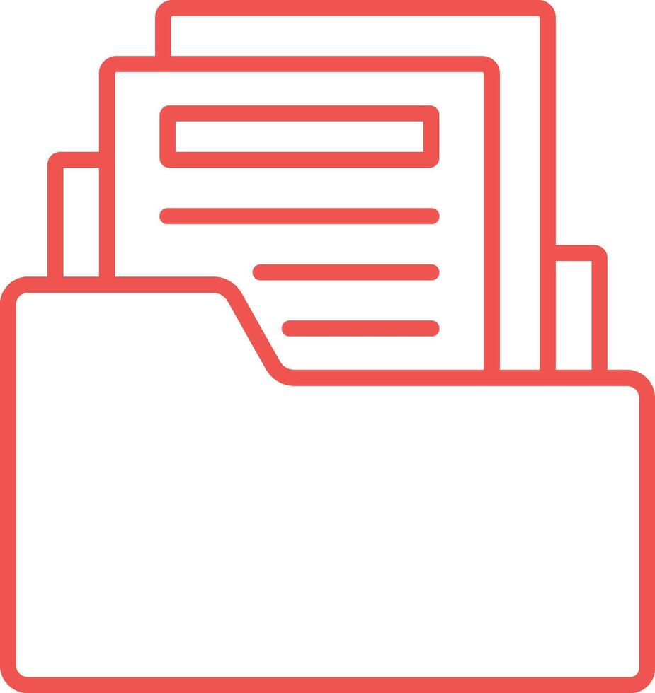 Folder Icon Outline vector