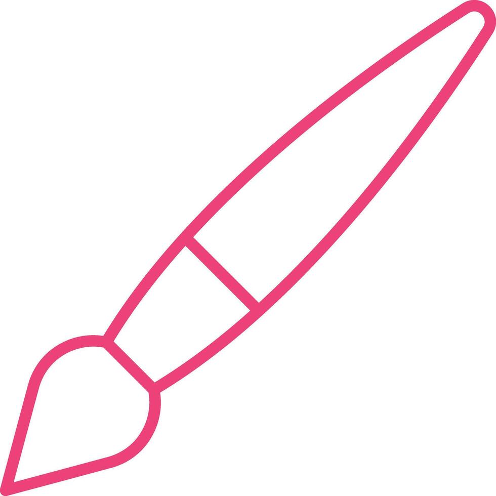 Paint Brush Outline Icon vector