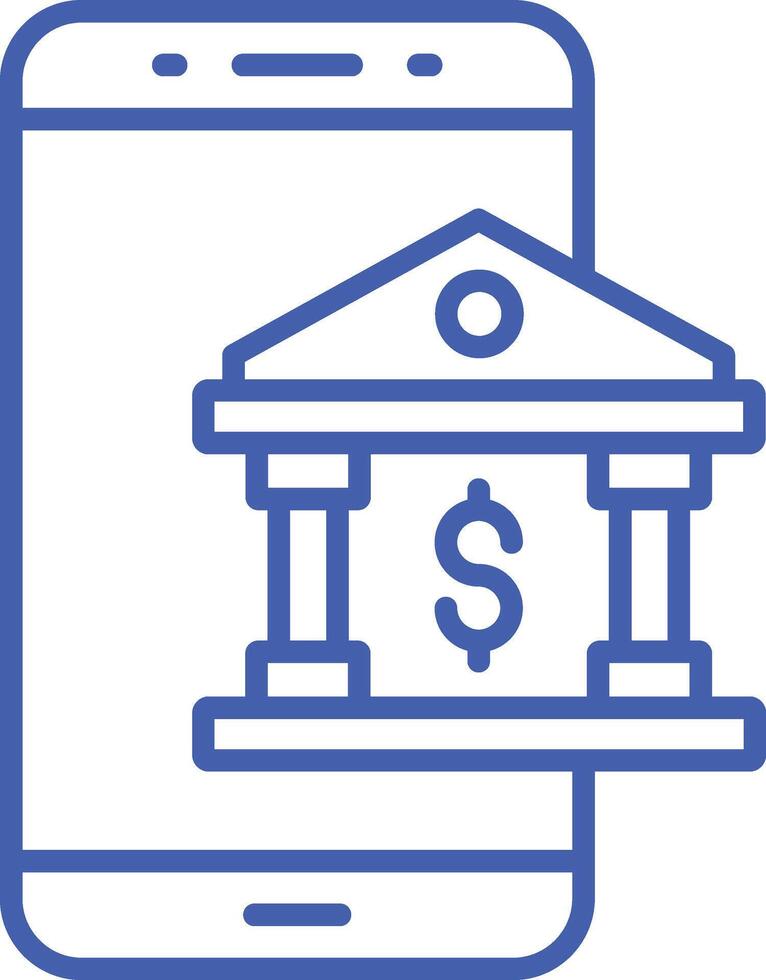 Online Banking Outline Icon vector